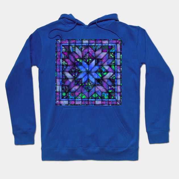 Blue and Purple Quilt Hoodie by Zodiart